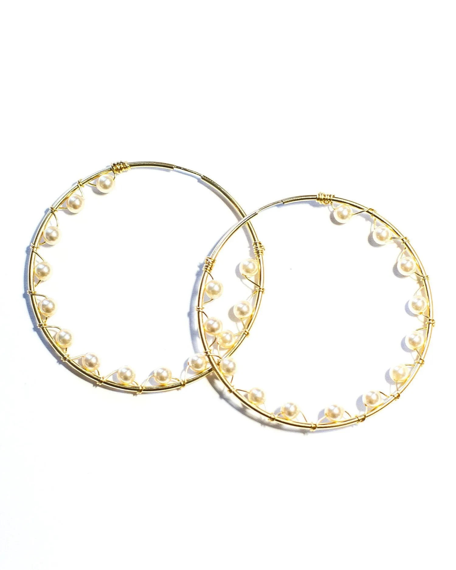 Inside Out Pearl Hoops