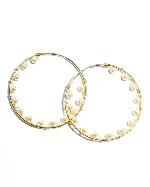 Inside Out Pearl Hoops