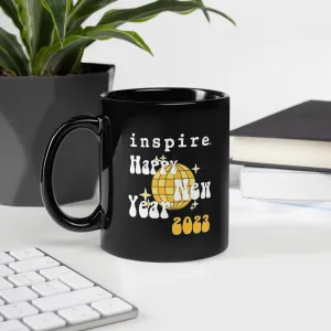 inspire Groovy 2023 Black Glossy Mug