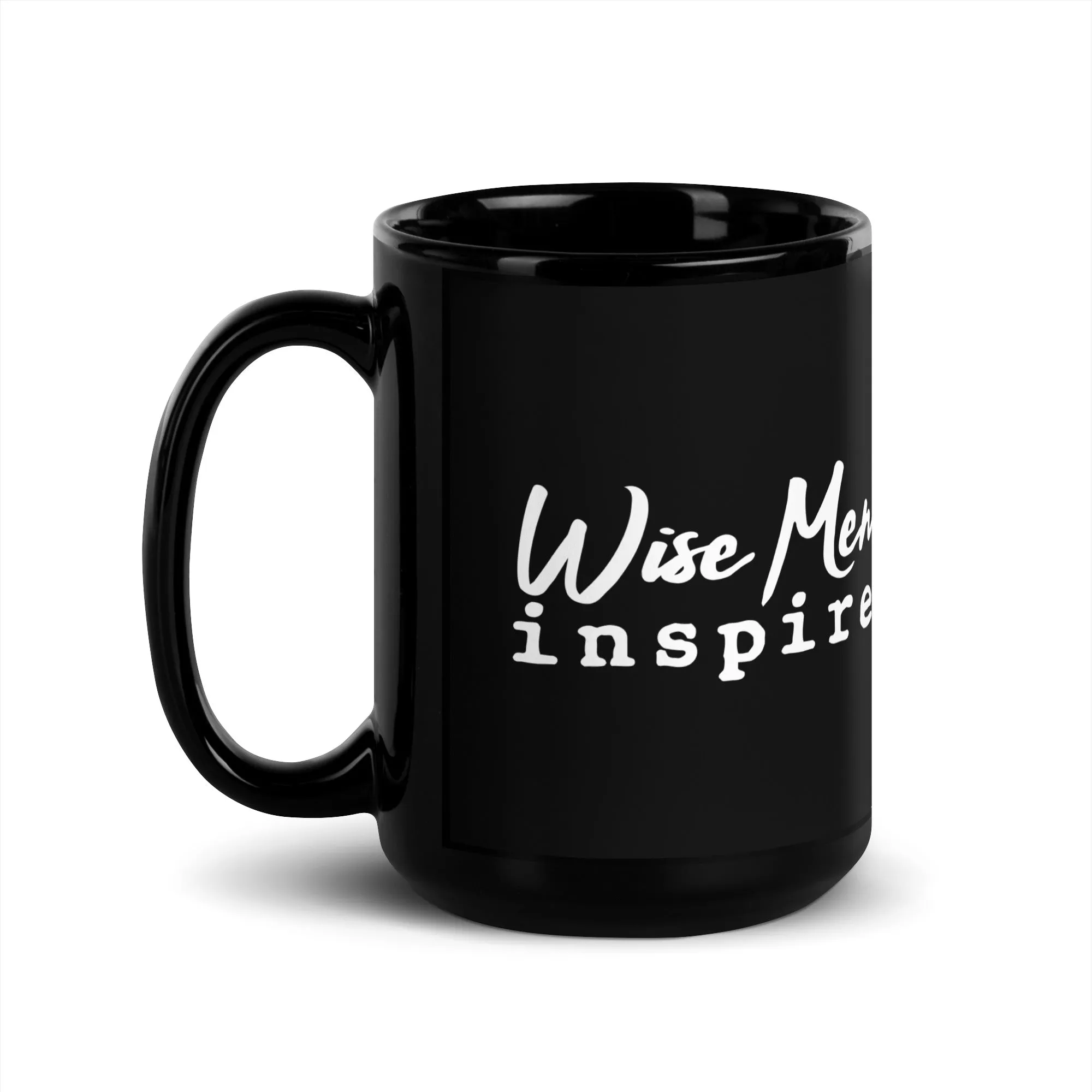 inspire Wise Men Black Glossy Mug