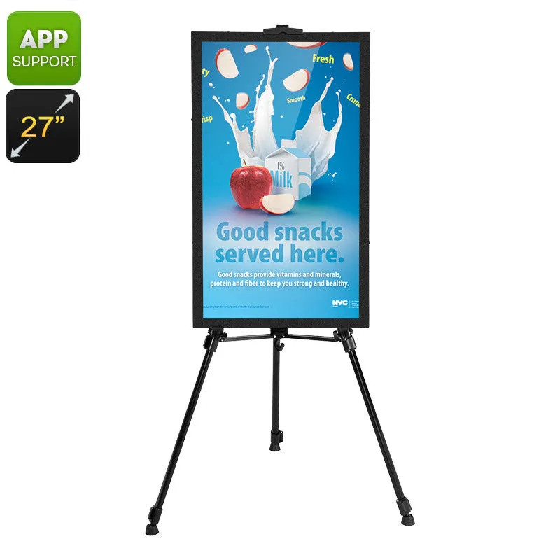 Intelligent 27-Inch Commercial Sign - Android OS, Audio Out, iOS   Android App
