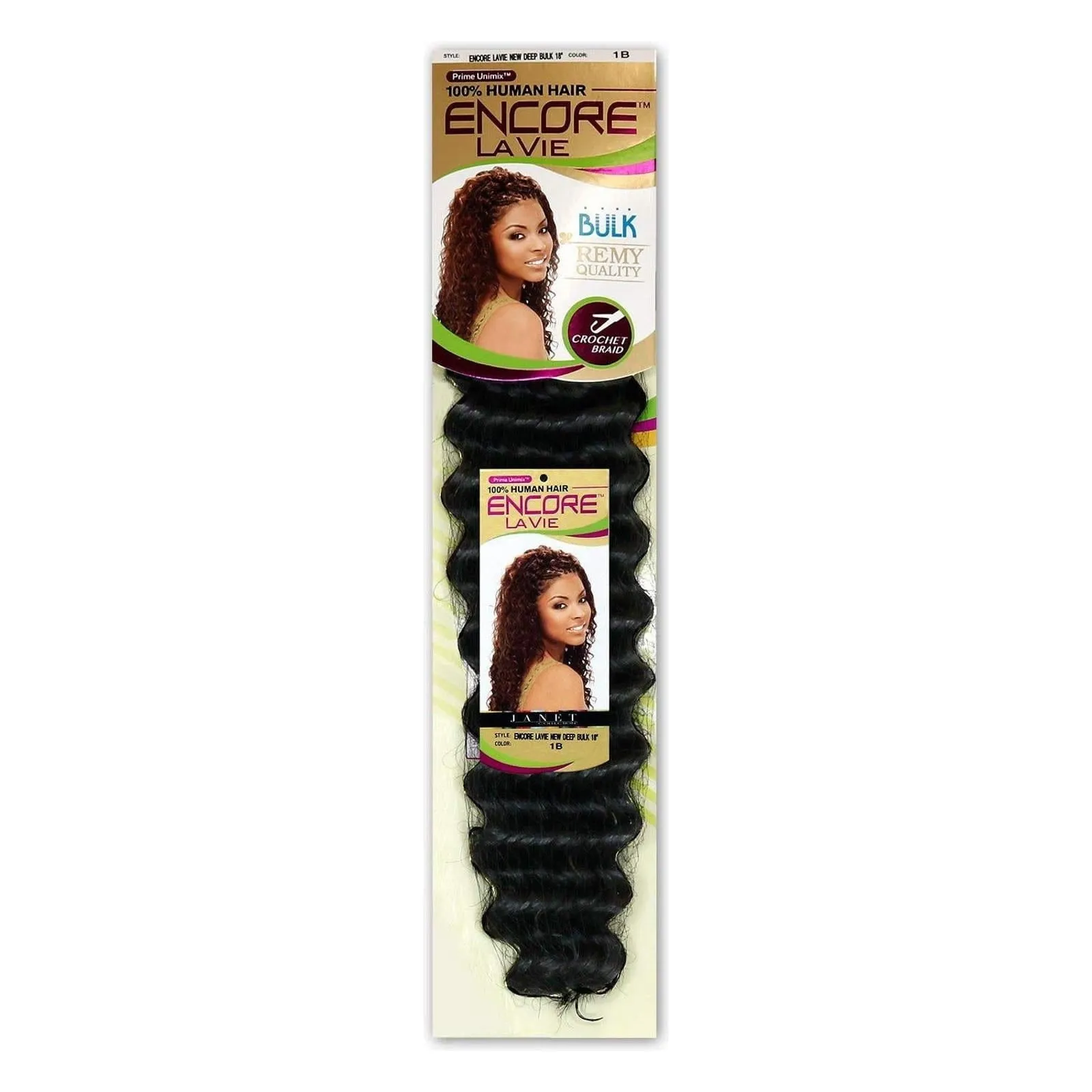Janet Collection Encore La Vie New Deep Bulk De vrais cheveux 18"