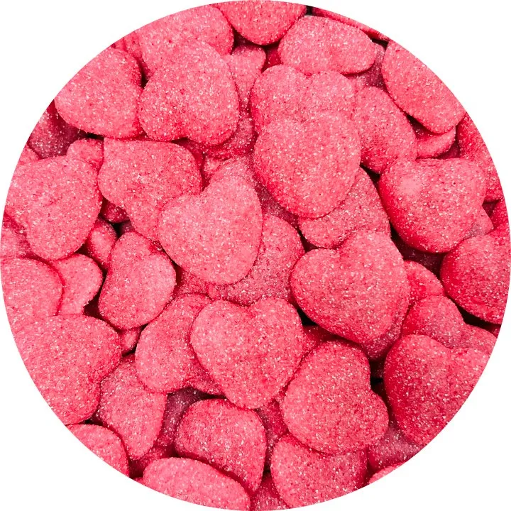 Jelly Filled Shiny Strawberry Hearts