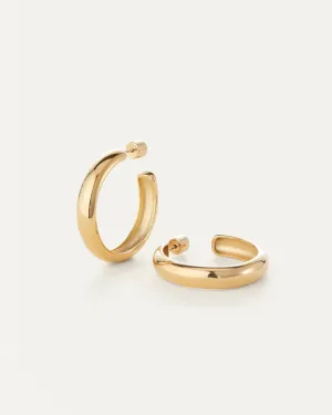 Jenny Bird - Staple Hoops Large (Gold)