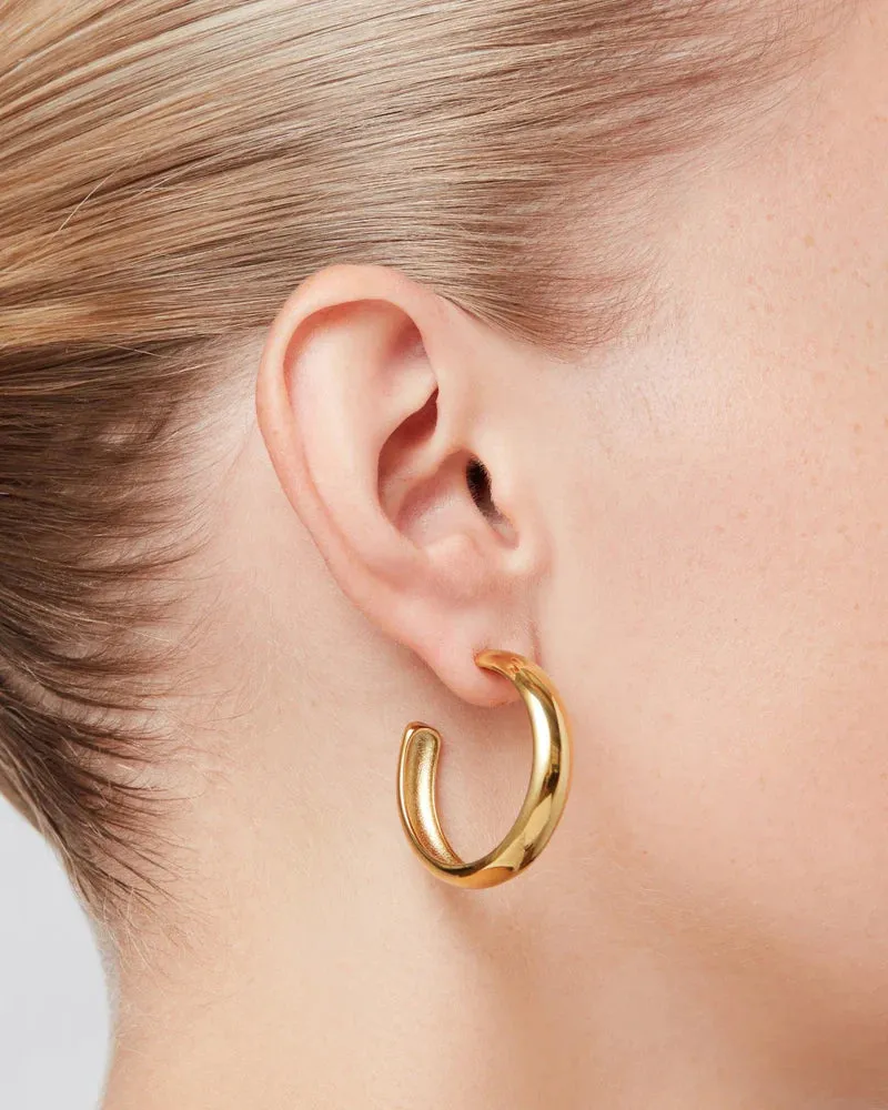 Jenny Bird - Staple Hoops Large (Gold)