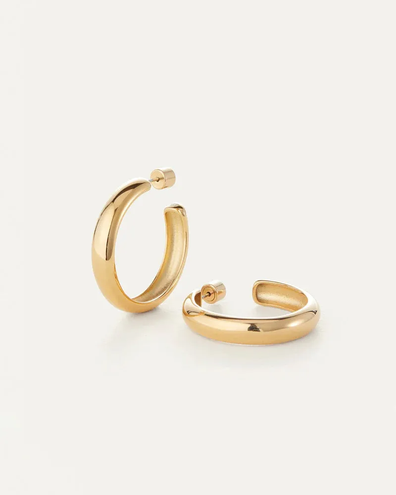 Jenny Bird - Staple Hoops Large (Gold)