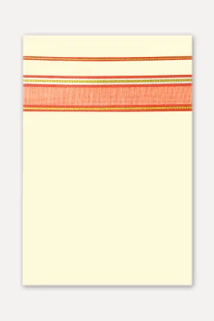 Jivanaa Kora - Double Layered Dhoti With Fancy Borders For Men (Assorted Border & Colors) | Uathayam