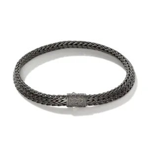 John Hardy 6.5mm Icon 8" black rhodium bracelet