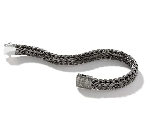 John Hardy Black Rhodium Flat Chain Bracelet