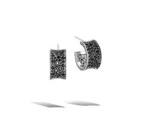 John Hardy Classic Chain Pave J Hoop Earring