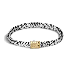 John Hardy Classic Chain Sterling Silver and 18K Yellow Gold Small Bracelet