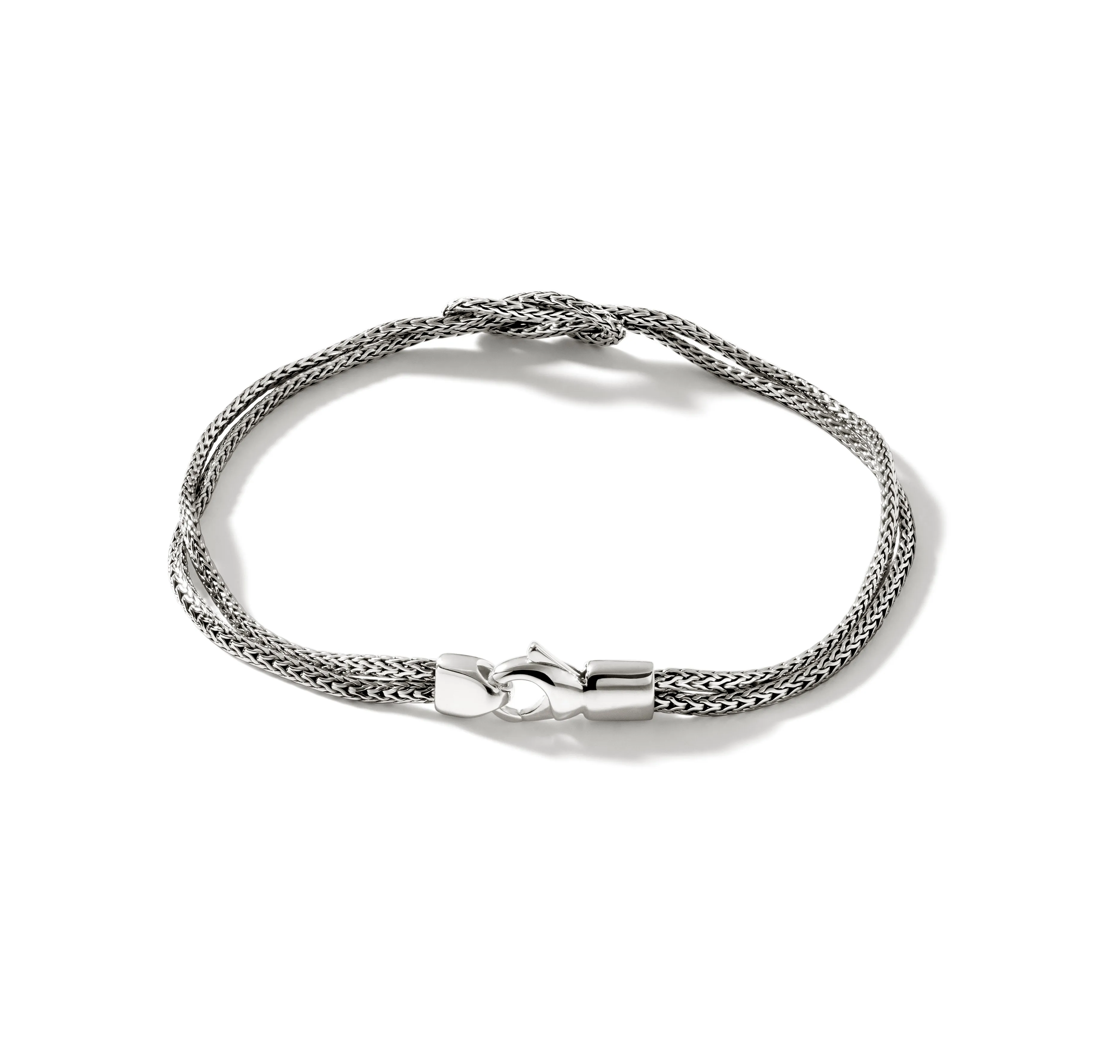 John Hardy Classic Chain Sterling Silver Double Row Bracelet, 1.8mm