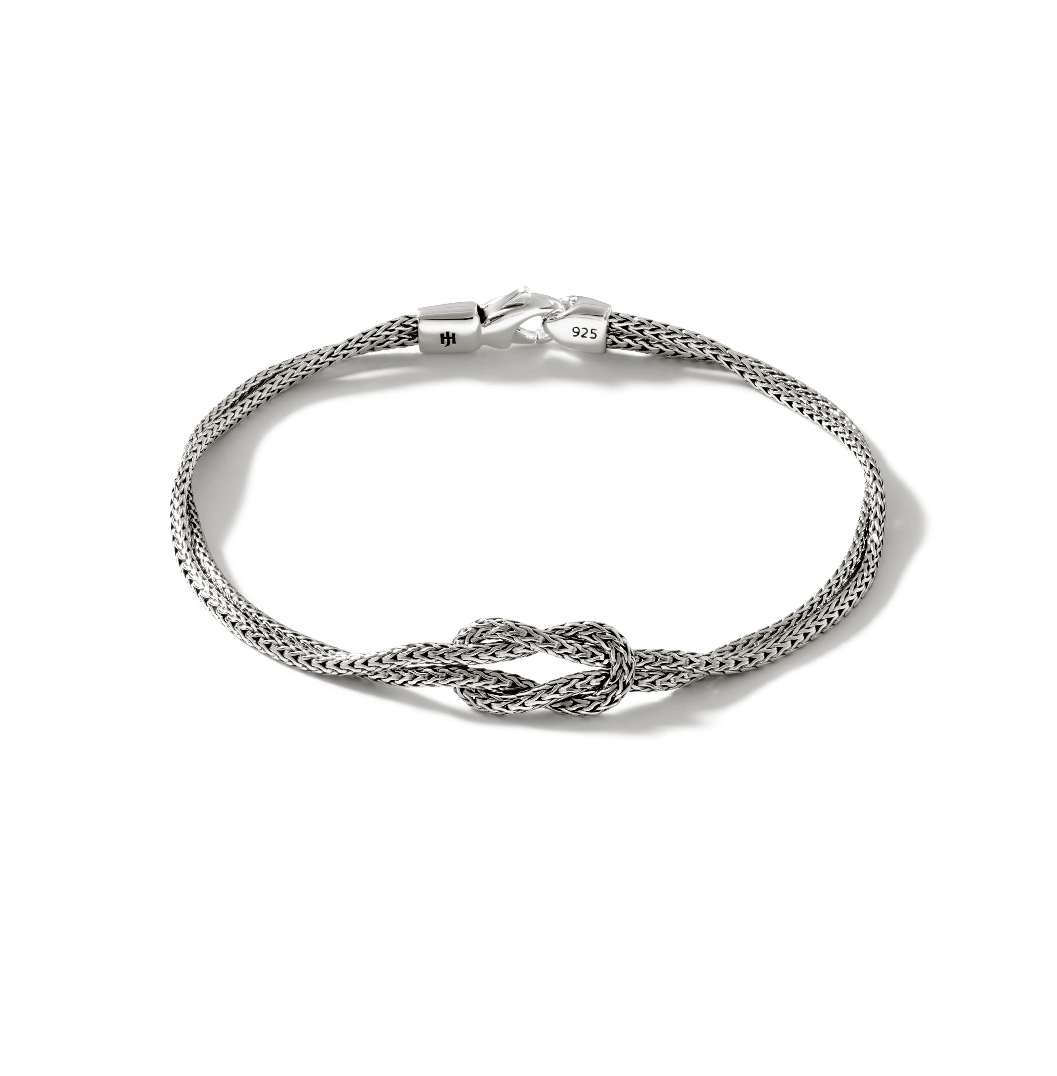 John Hardy Classic Chain Sterling Silver Double Row Bracelet, 1.8mm