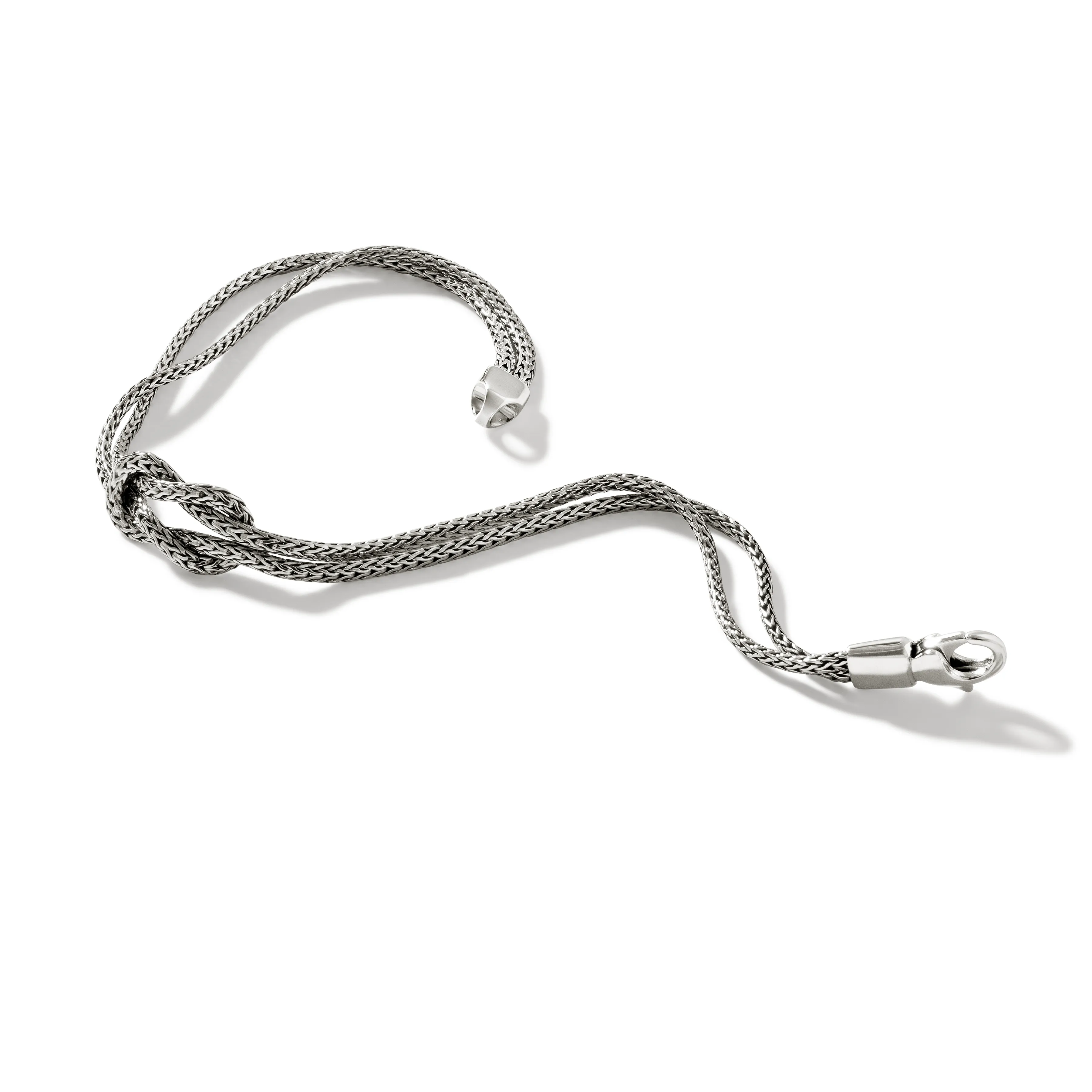 John Hardy Classic Chain Sterling Silver Double Row Bracelet, 1.8mm