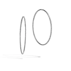 John Hardy Classic Chain Sterling Silver Extra Large Hoop Earrings