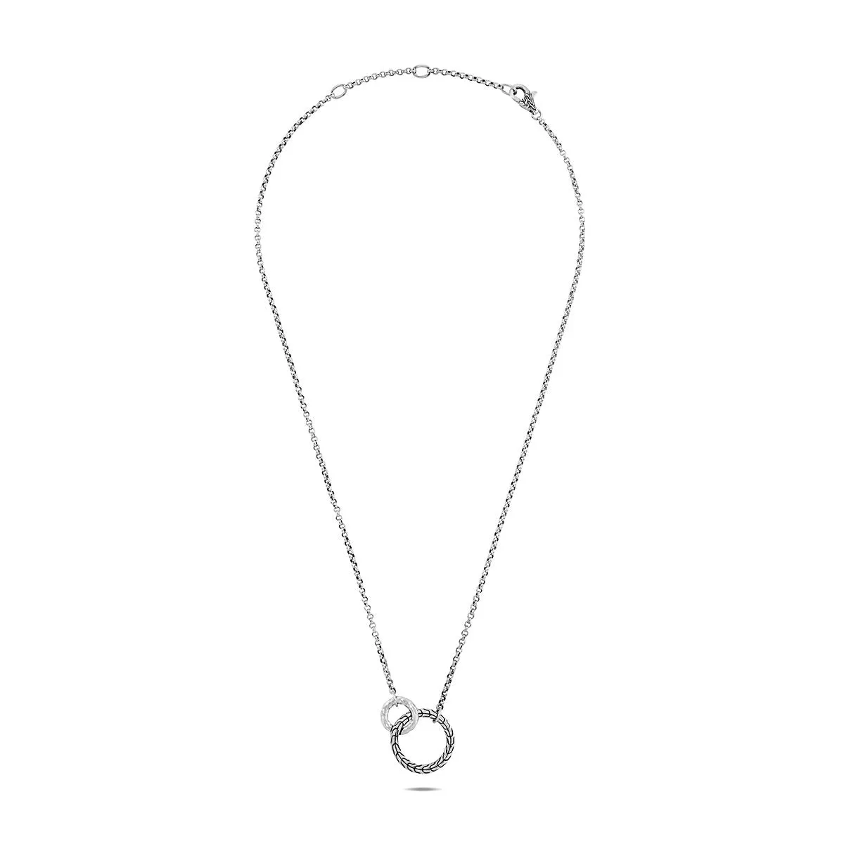 John Hardy Classic Chain Sterling Silver Interlinking Circle Pendant Necklace