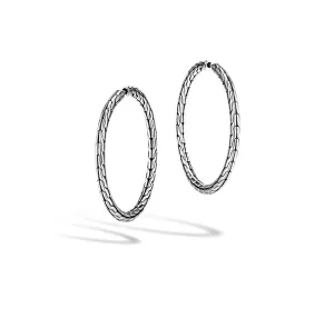 John Hardy Classic Chain Sterling Silver Medium Hoop Earrings