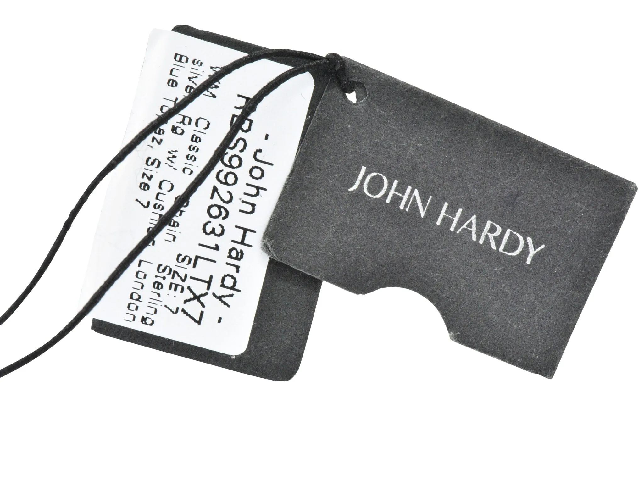 John Hardy Cushion Cut London Blue Topaz Chain Sterling Silver Ring