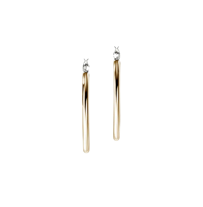 John Hardy Essentials Mixed Metals Hoop Earrings, 30mm