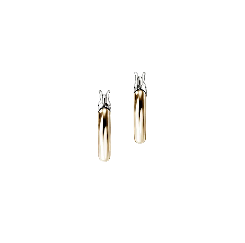 John Hardy Essentials Mixed Metals Huggie Hoop Earrings