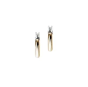 John Hardy Essentials Mixed Metals Huggie Hoop Earrings