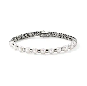 John Hardy Essentials Sterling Silver Pearl Station Bracelet