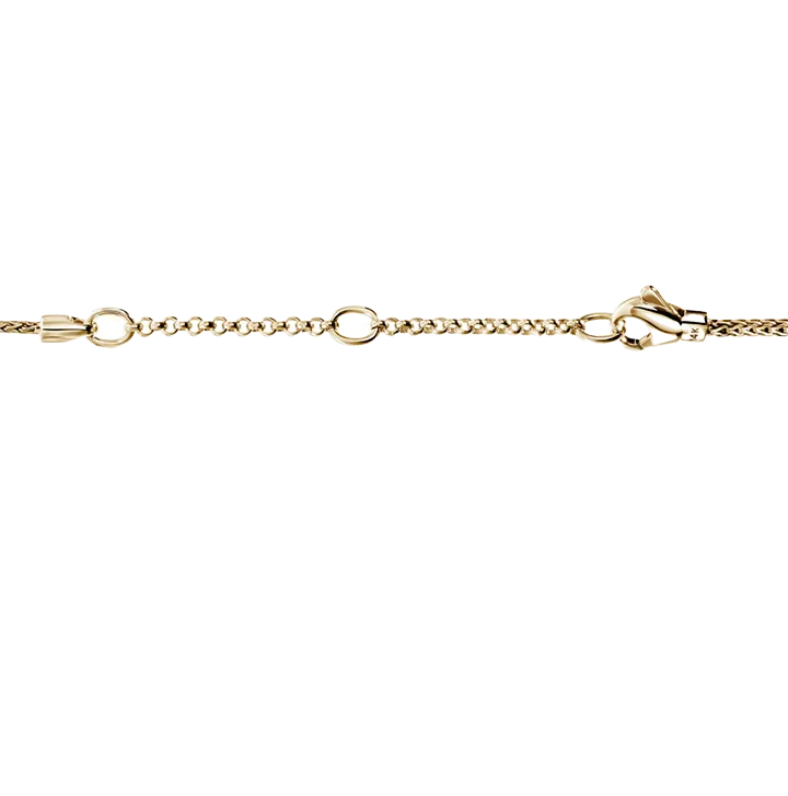 John Hardy Essentials Yellow Gold Diamond Smiley Bar Necklace