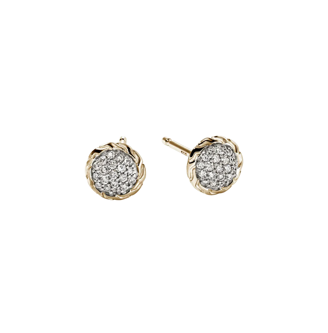John Hardy Essentials Yellow Gold Diamond Stud Earrings