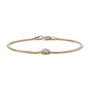 John Hardy Essentials Yellow Gold Pavé Diamond Bracelet