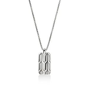 John Hardy Icon 50 Sterling Silver Tag Necklace