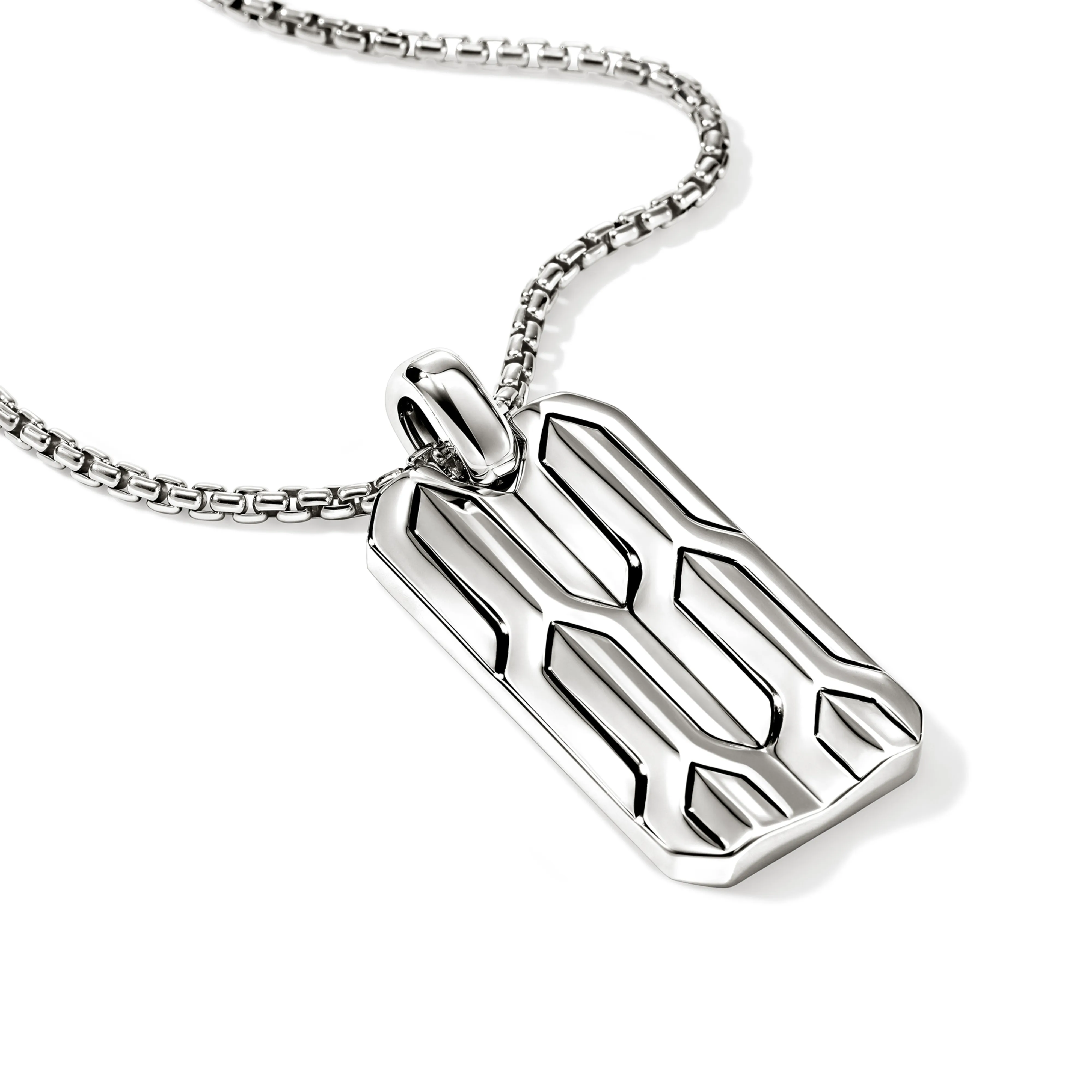John Hardy Icon 50 Sterling Silver Tag Necklace