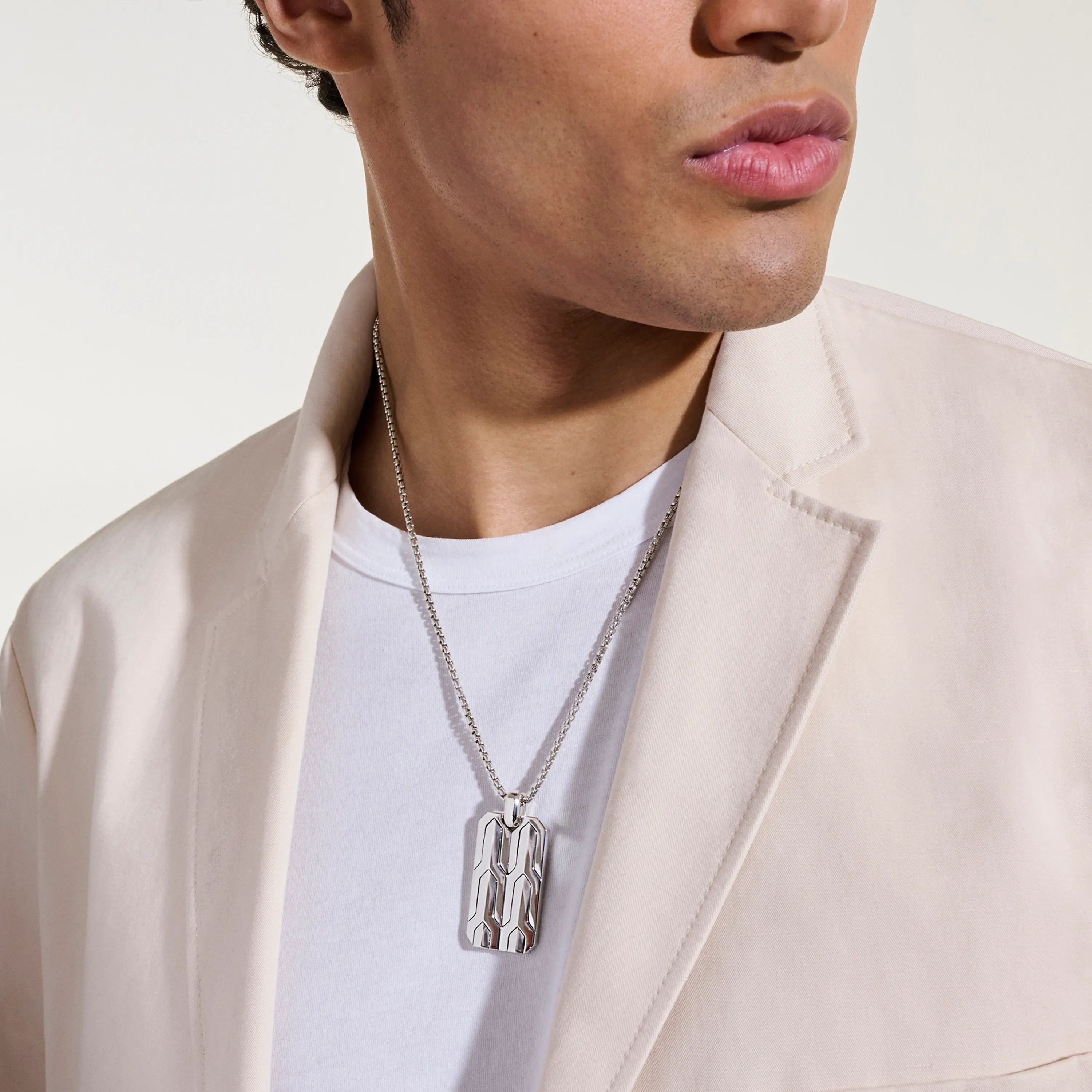 John Hardy Icon 50 Sterling Silver Tag Necklace