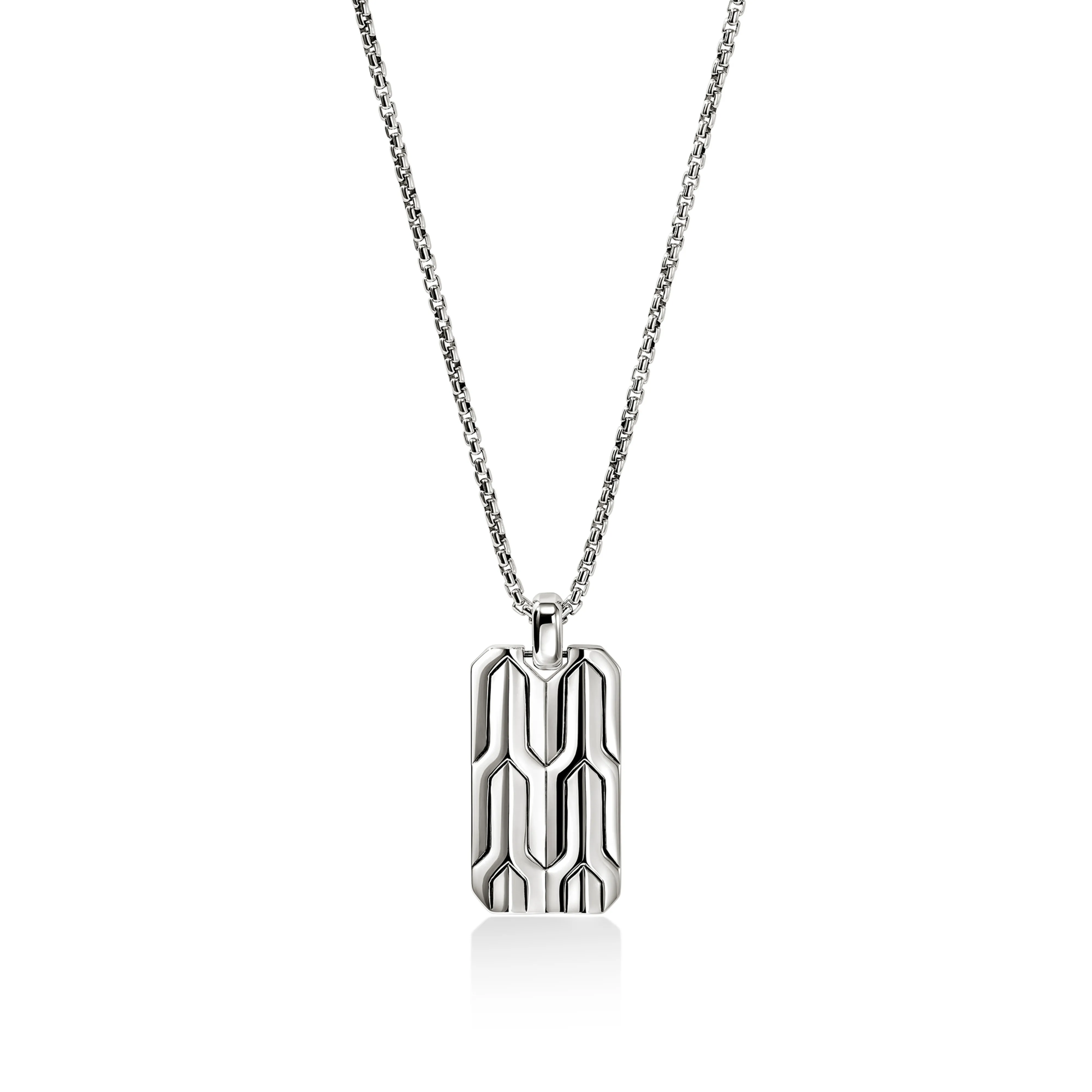 John Hardy Icon 50 Sterling Silver Tag Necklace