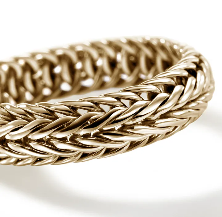 John Hardy Kami Yellow Gold Band, 6mm
