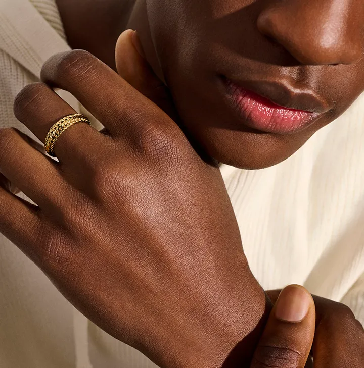 John Hardy Kami Yellow Gold Band, 6mm