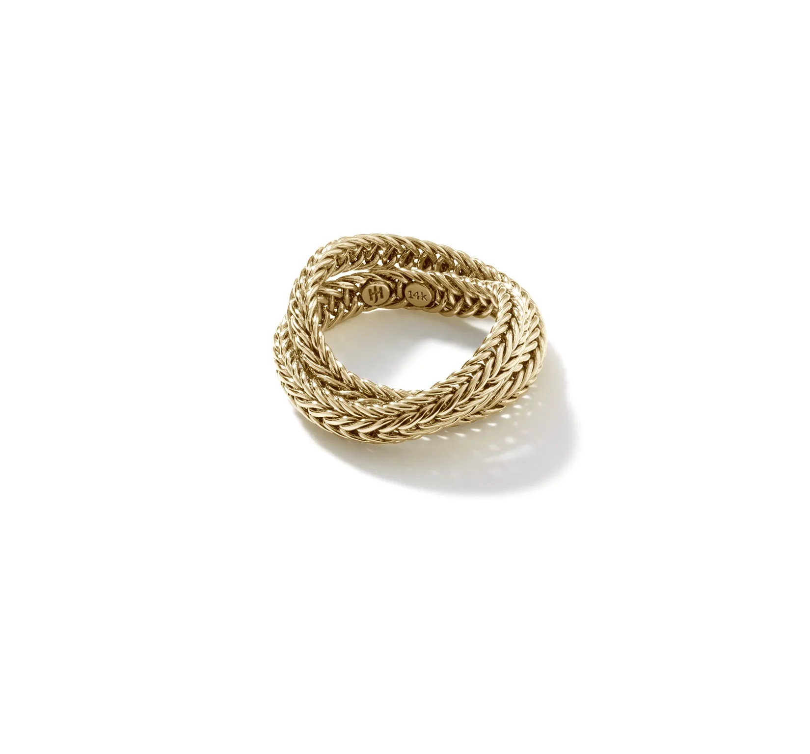 John Hardy Kami Yellow Gold Crossover Ring