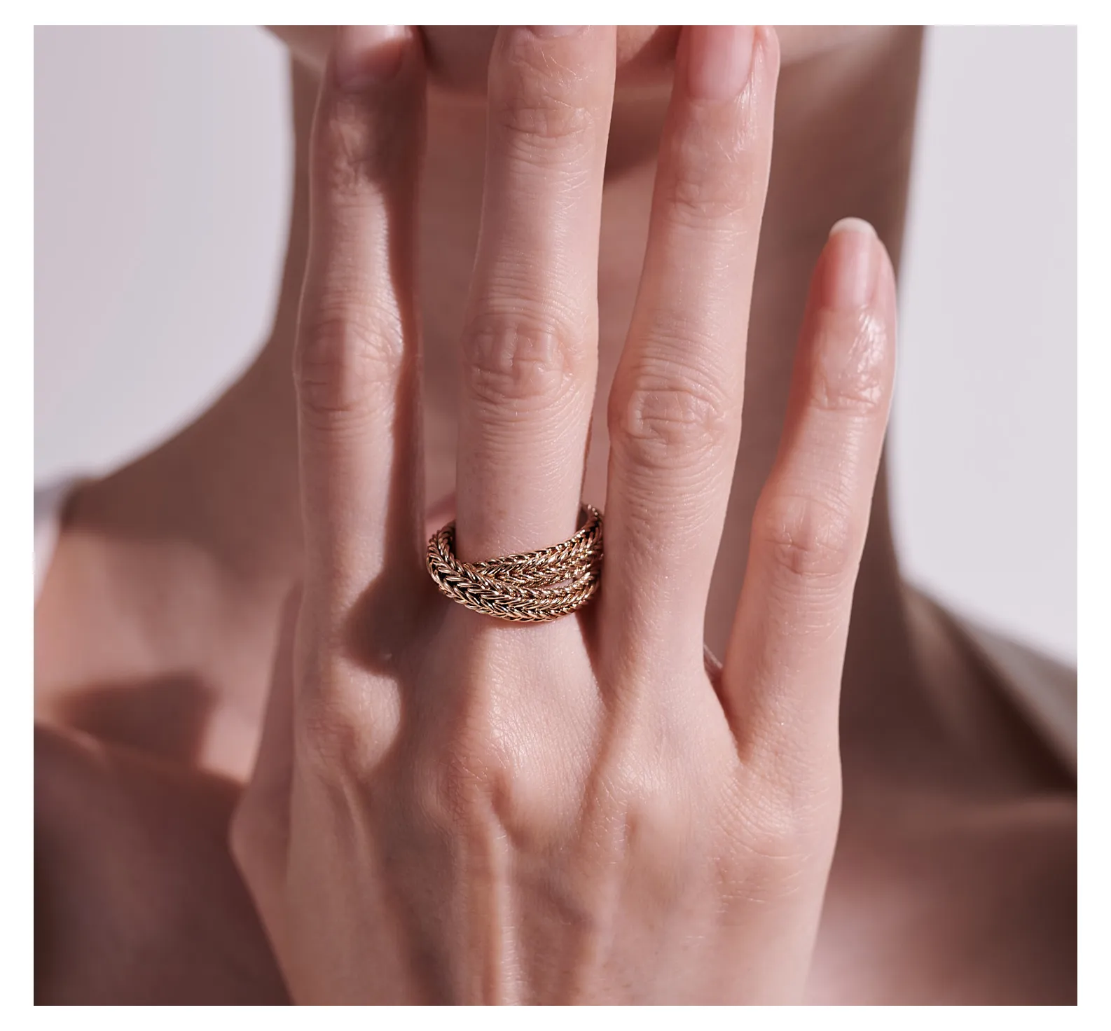 John Hardy Kami Yellow Gold Crossover Ring
