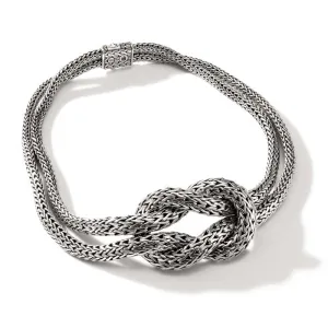 John Hardy Love Knot Graduated Necklace in Sterling Silver