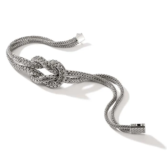 John Hardy Love Knot Graduated Necklace in Sterling Silver