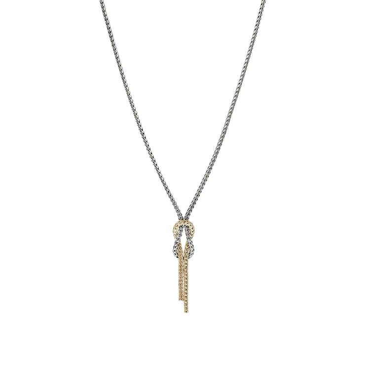 John Hardy Love Knot Mixed Metals Chain Necklace, 1.8mm