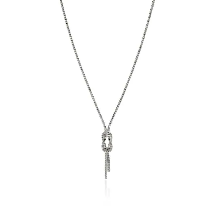 John Hardy Love Knot Y Necklace in Sterling Silver