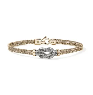 John Hardy Love Knot Yellow Gold Diamond Bracelet