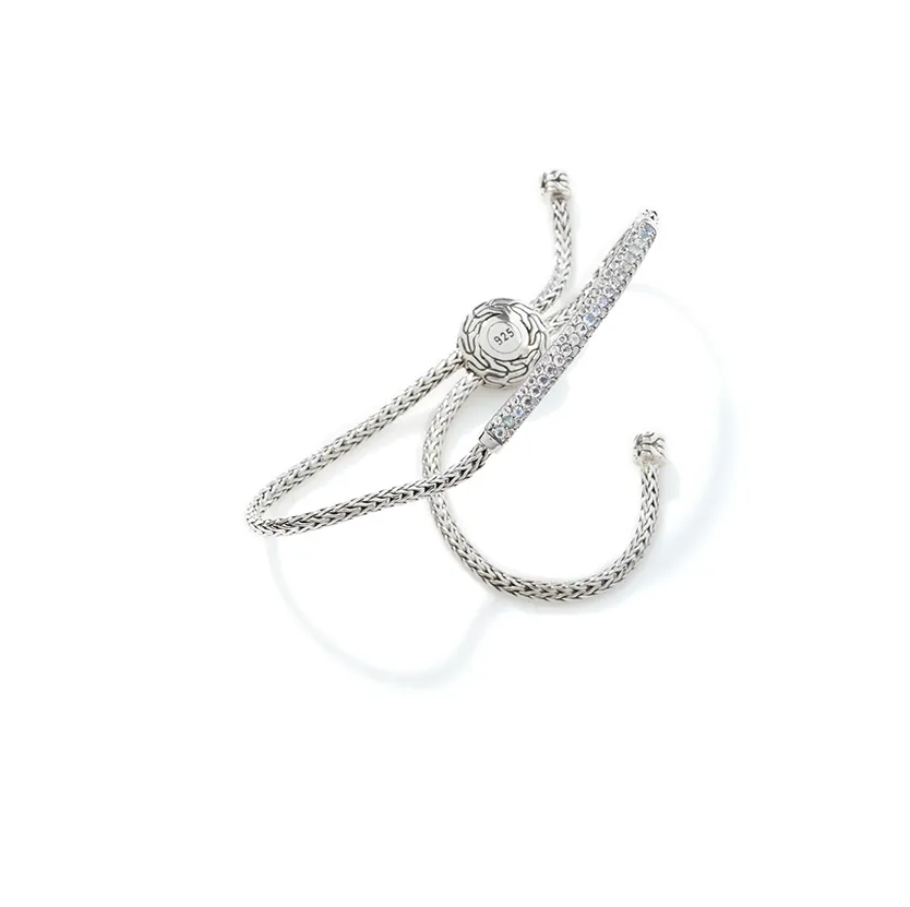 John Hardy Mini Pull Through Bracelet with Moonstone