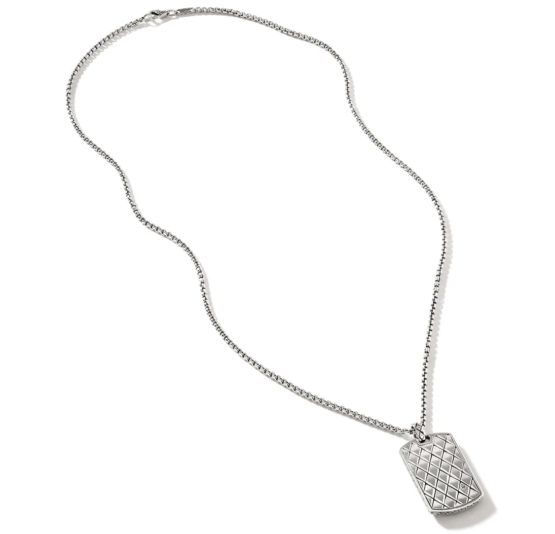 John Hardy Naga Dog Tag Pendant Necklace