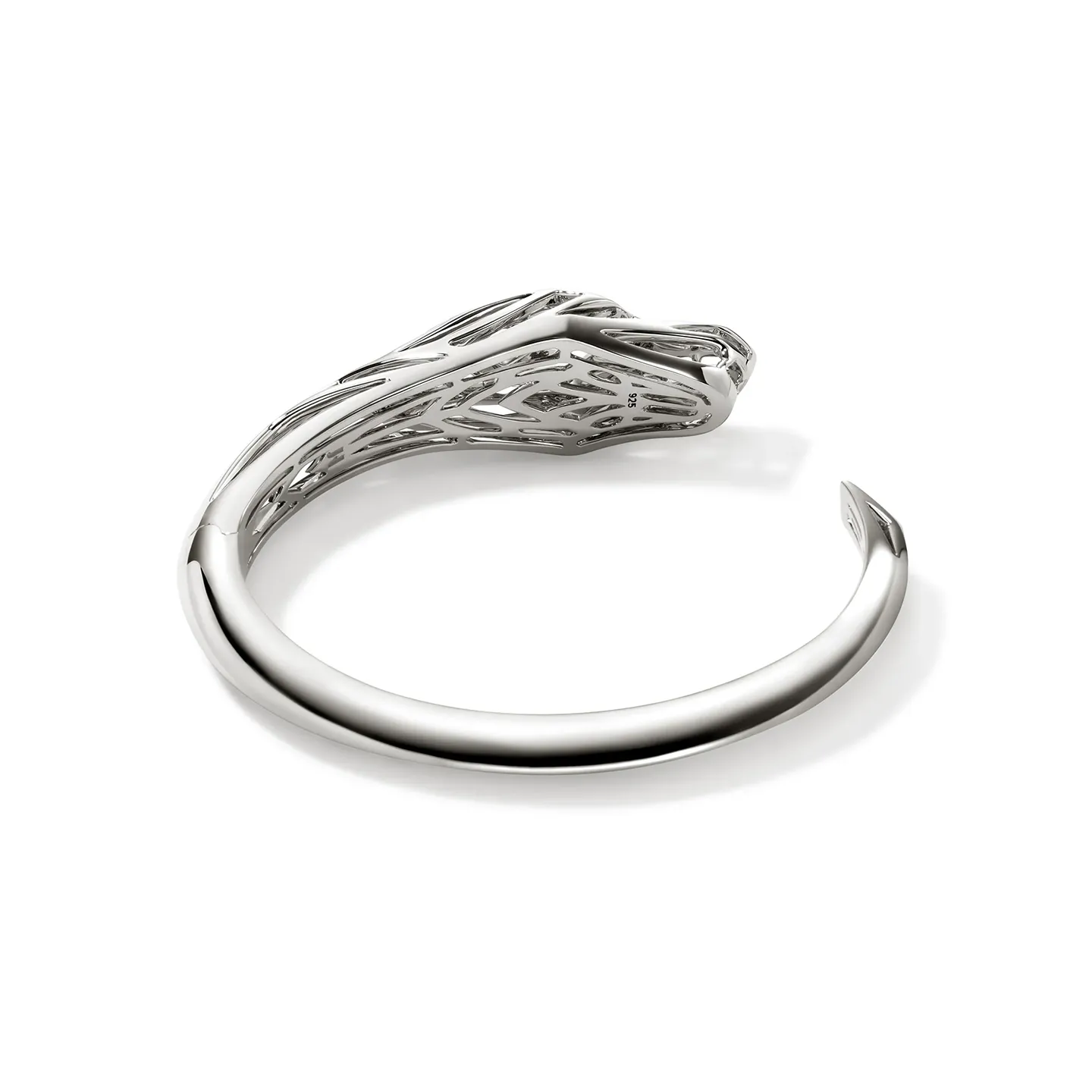John Hardy Naga Sterling Silver Dragon Cuff with Blue Sapphire and Diamonds