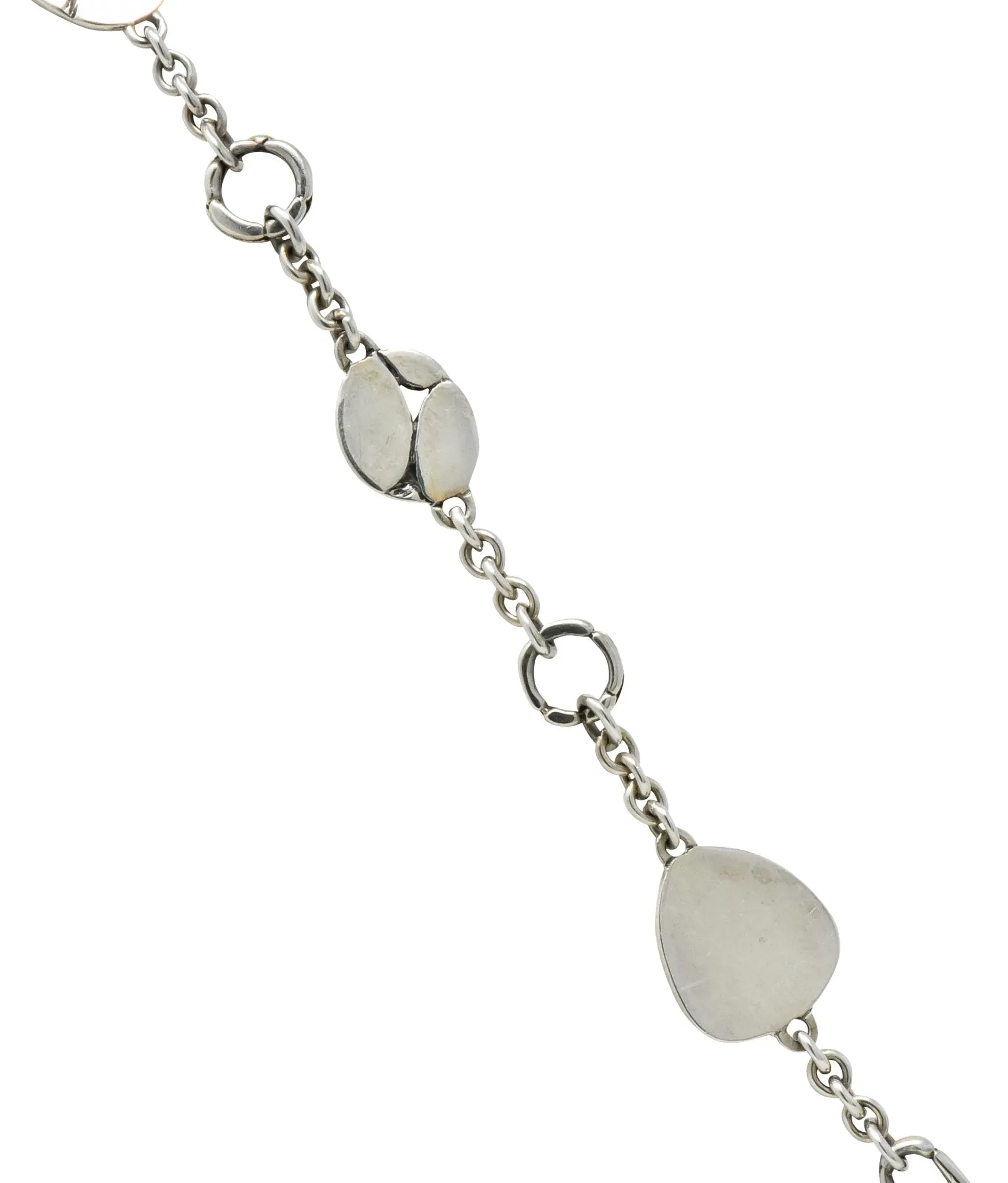 John Hardy Onyx Sterling Silver Dot Long Chain Necklace