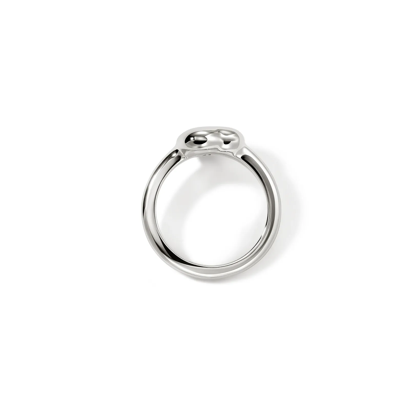 John Hardy Pebble Sterling Silver Heart Diamond Ring