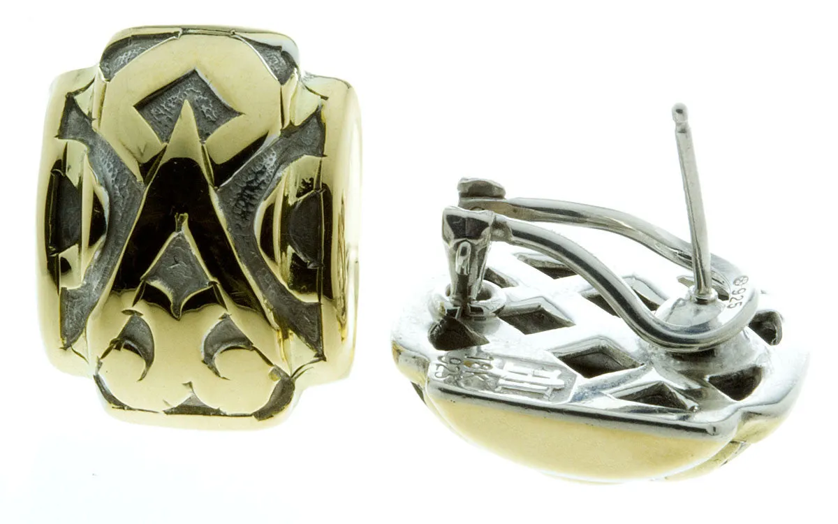 John Hardy Silver & 18kt Gold Earrings