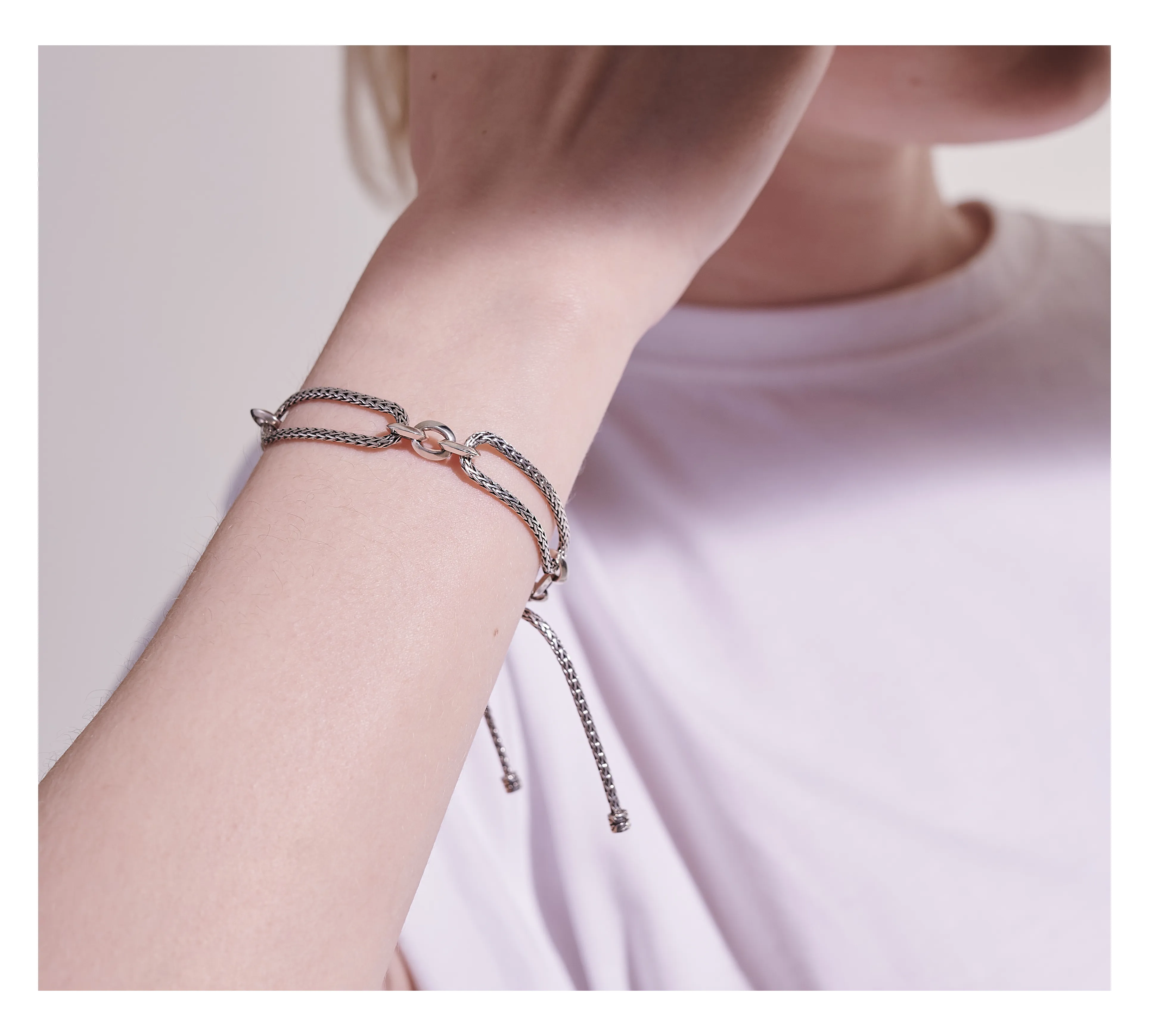 John Hardy Silver Knife Edge Pull Through Bracelet