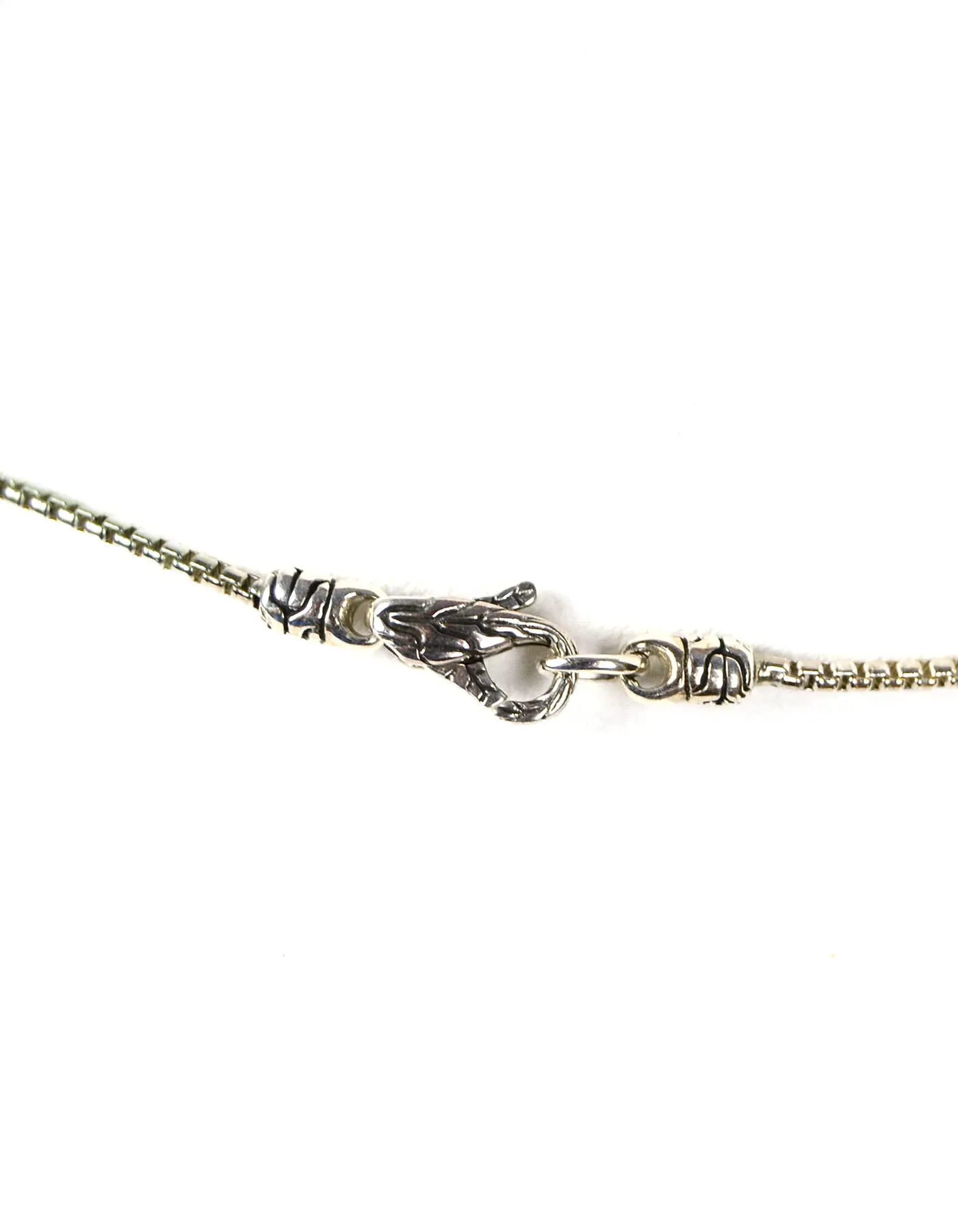John Hardy Sterling & Diamond Macan Legends Tiger Necklace w/ Tassel